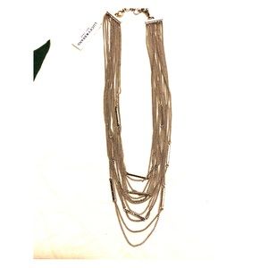 NWT LUCKY BRAND pavé bar multi chain necklace